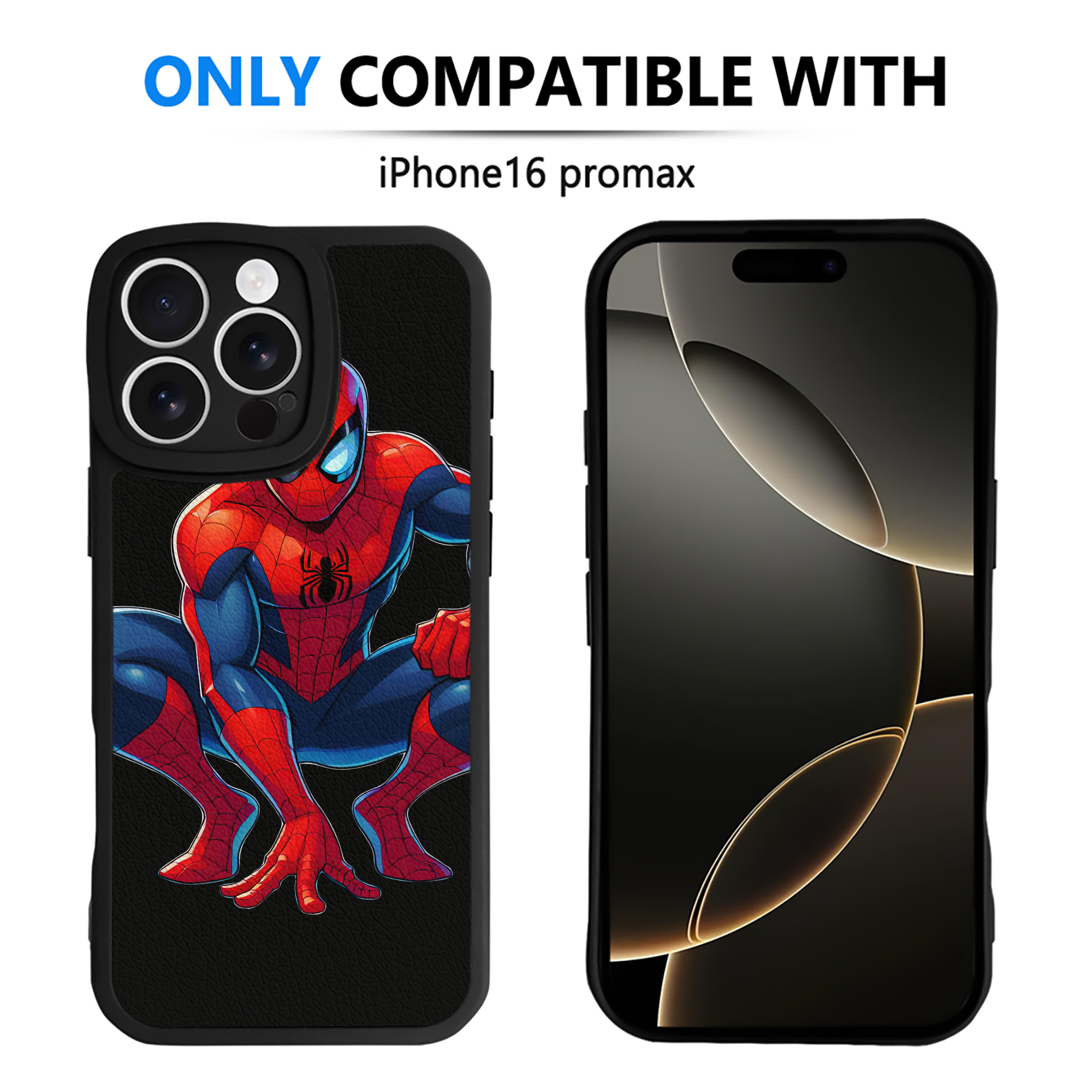 Spider Man スパイダーマン 【iPhone 16シリーズ対応】シリコンスマホケース（レザー調） 材質：シリコン